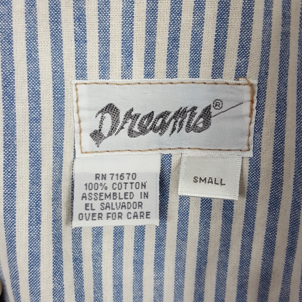 Vintage Dreams Cameo Pearl Heart Jean Vest S - Picture 6 of 6